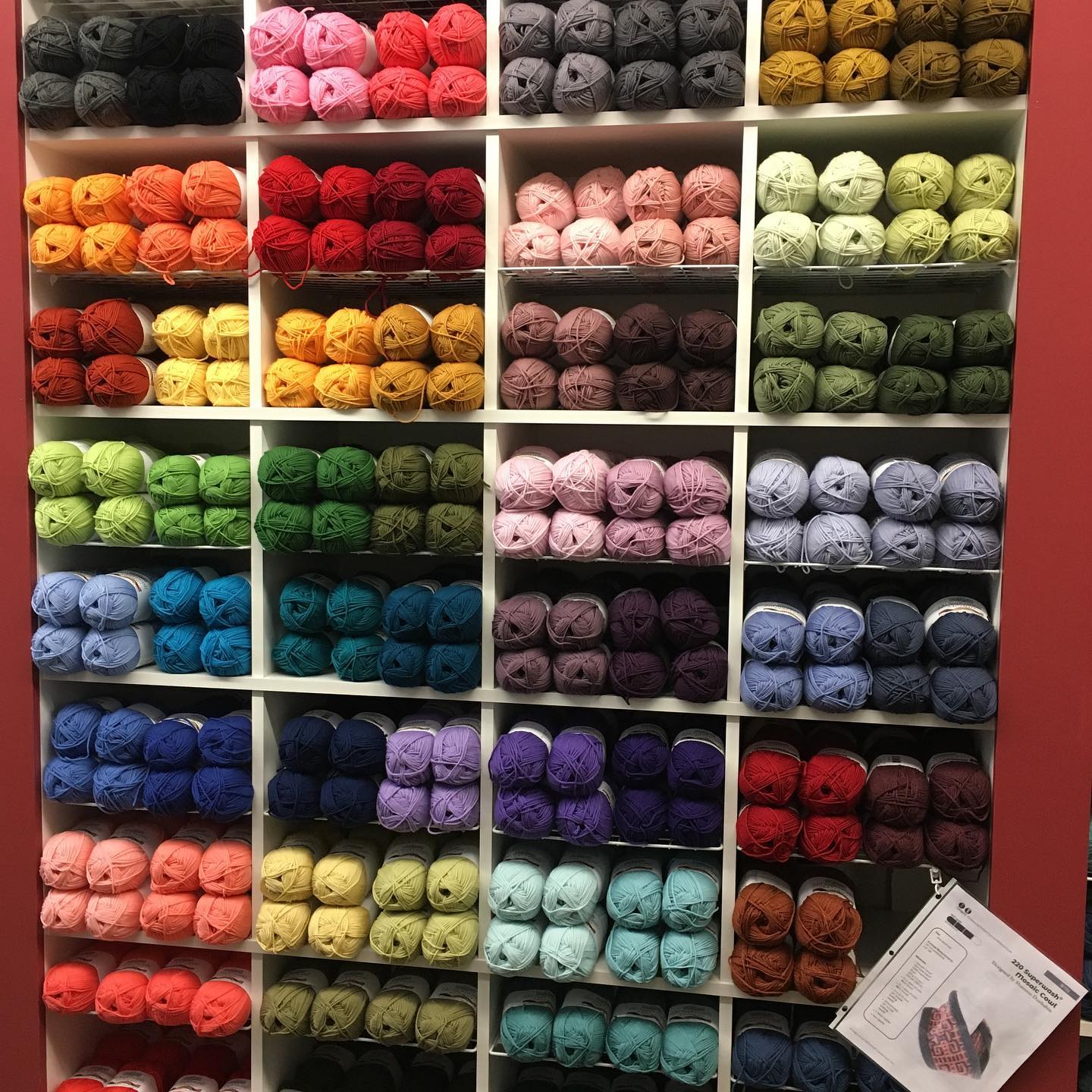 Yarn on display at Creation Station